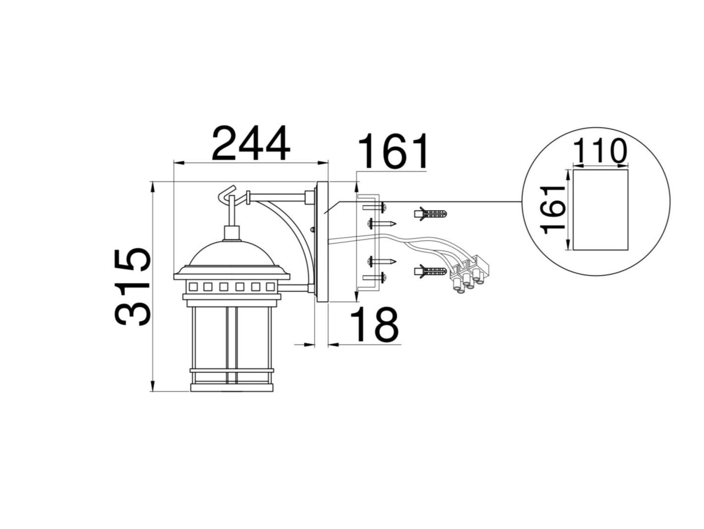 Алюминиевая наружная настенная лампа Maytoni ARCH-00125373 - Вид №2