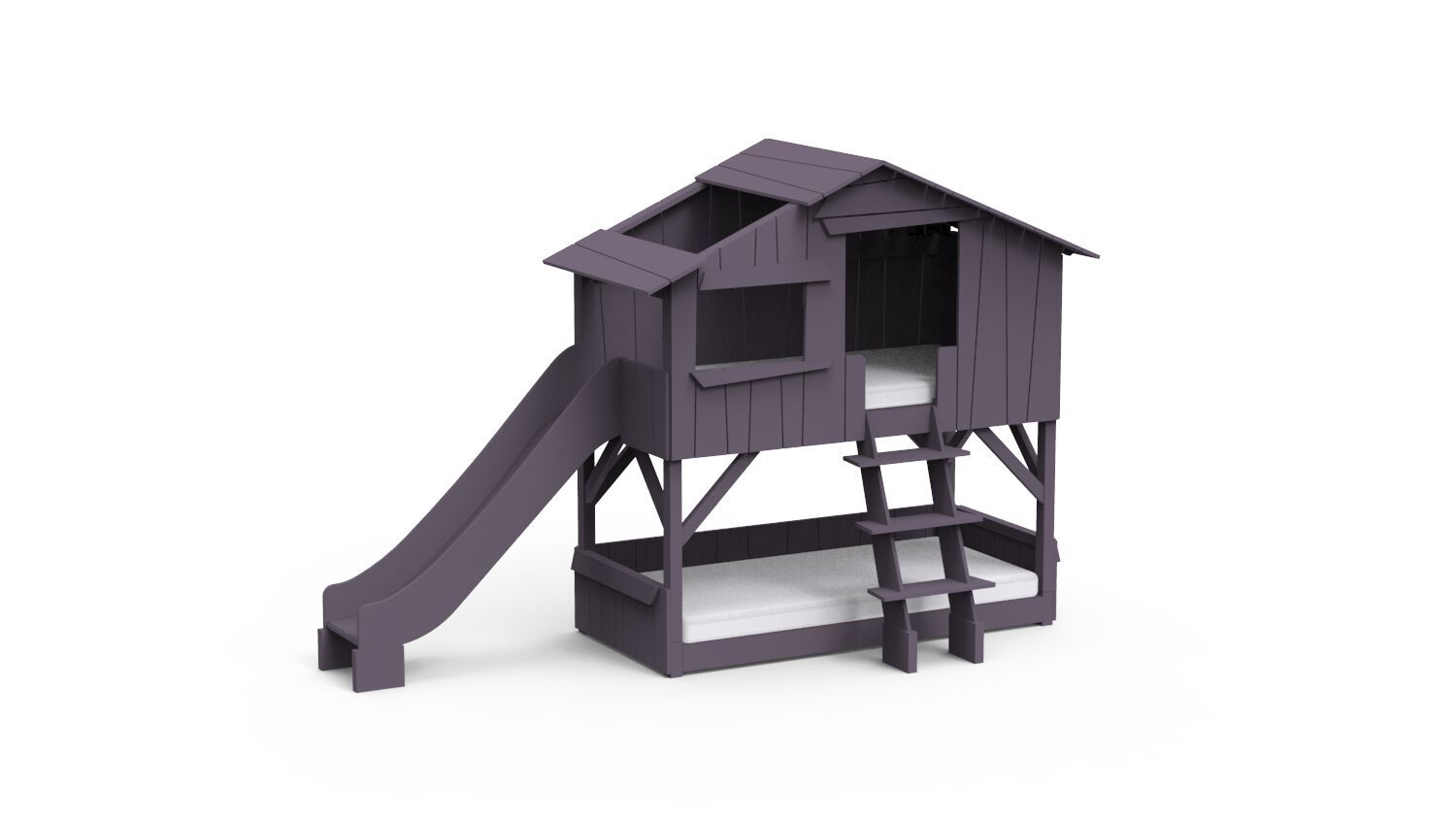 МДФ двухъярусная кровать с горкой Mathy by Bols TREEHOUSE BEDS &amp ARCH-00072798 - Вид №28