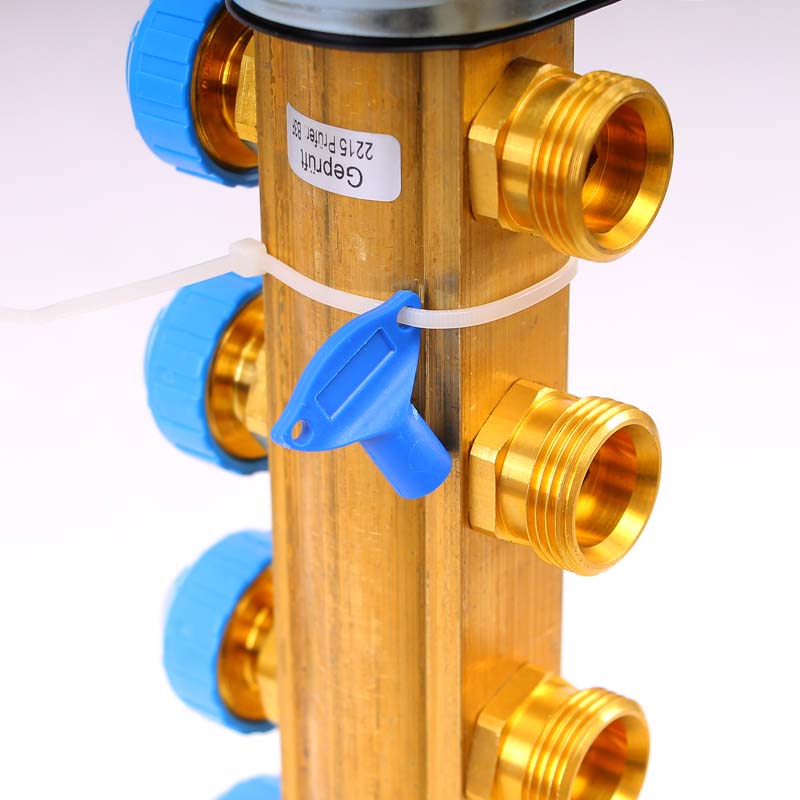 Коллекторная группа HKV с регулировочными и термостатическими вентилями WATTS Ind 1"x3/4"ЕК 10 выходов 10004188 - Вид №4