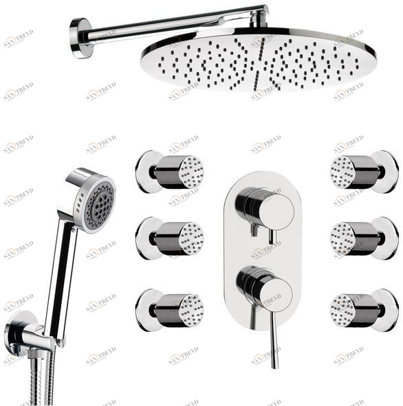 Remer Rubinetterie Смеситель для душа из хромированной латуни с ручным душем Minimal N 93 7 s 01