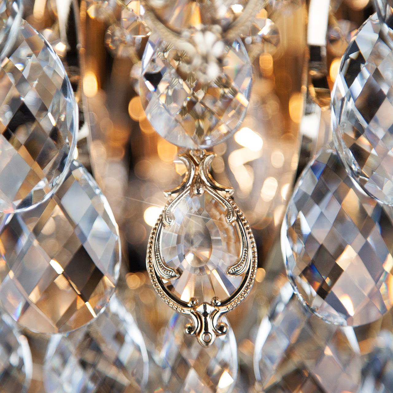 Потолочная люстра Eurosvet Crystal 10081/12 золото/прозрачный хрусталь Strotskis EUROSVET ДИЗАЙНЕРСКИЕ, CRYSTAL GOLD 181817 Золотой  - Вид №2