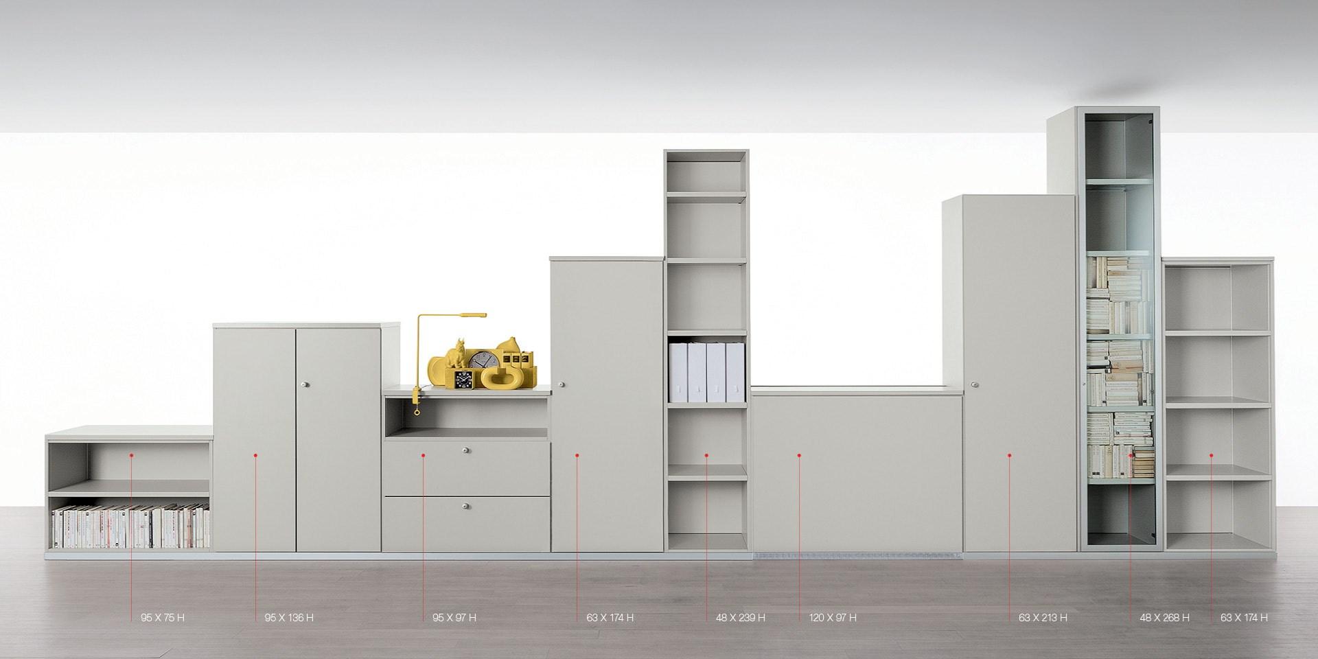 Citterio Низкий офисный шкаф для хранения вещей с распашными дверцами sun-id-1384954 - Вид №4