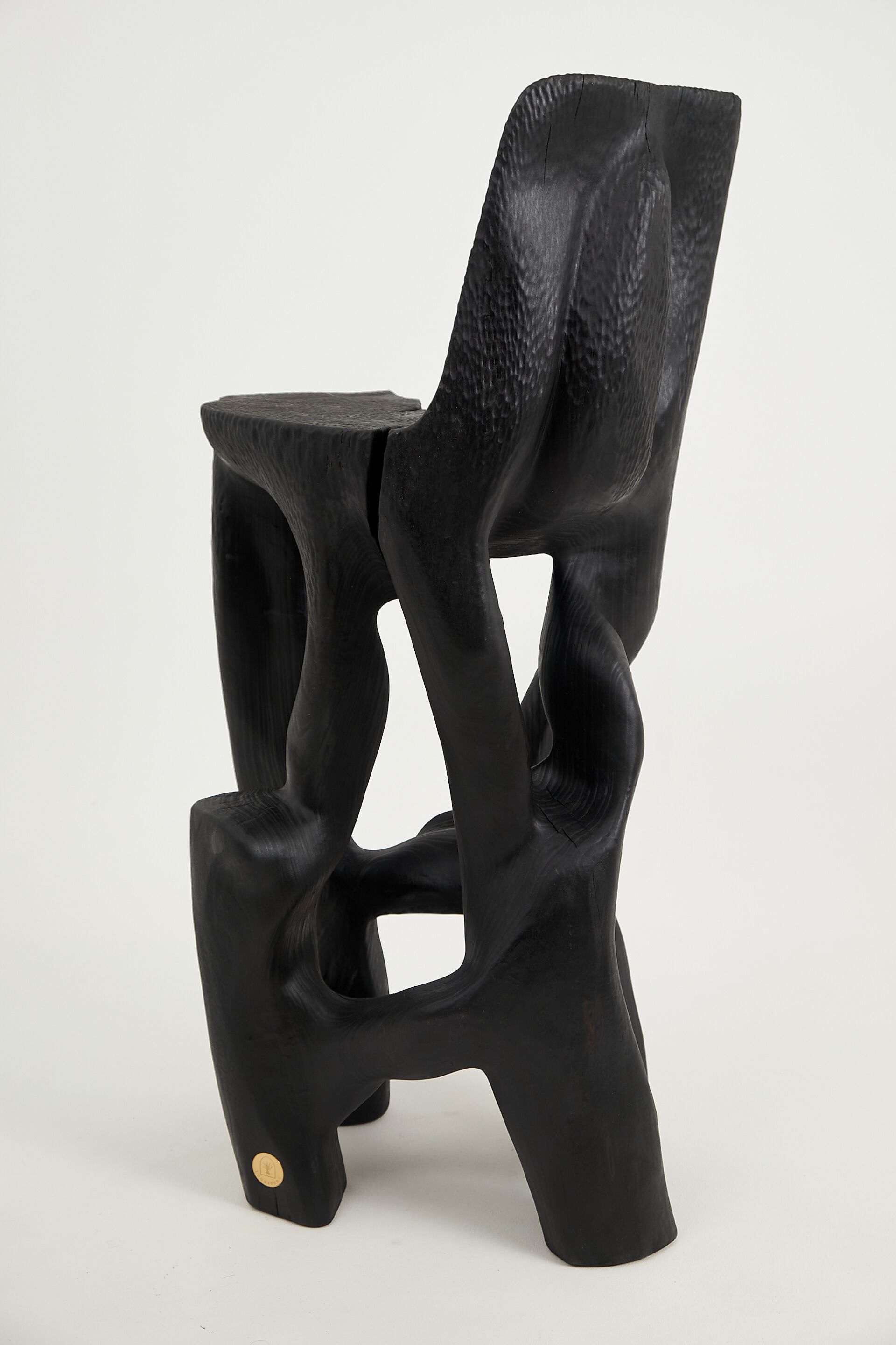 Высокий деревянный стул со спинкой Logniture Makha ARCH-00085057 - Вид №4