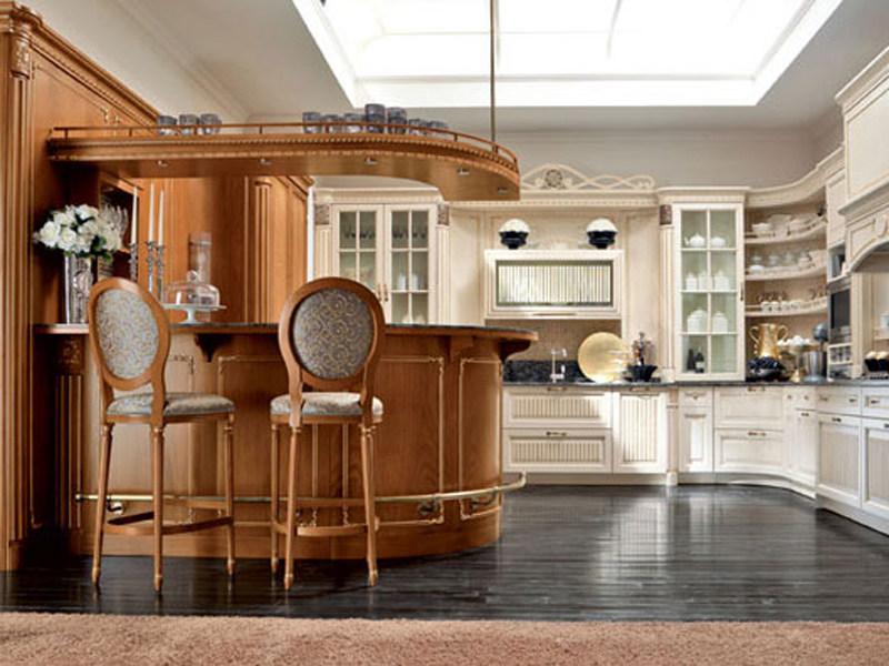 Martini Interiors Встроенная кухня из лакированной вишни с островом Convivio sun-id-1413372 - Вид №1