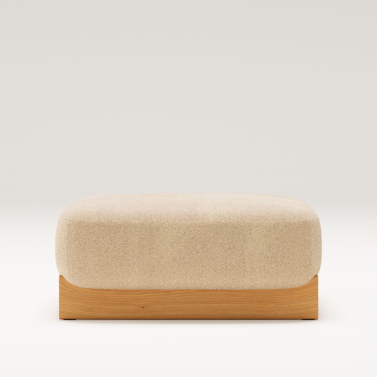 Квадратный тканевый пуф с дубовой основой Wewood купол ARCH-00048949 - Вид №1