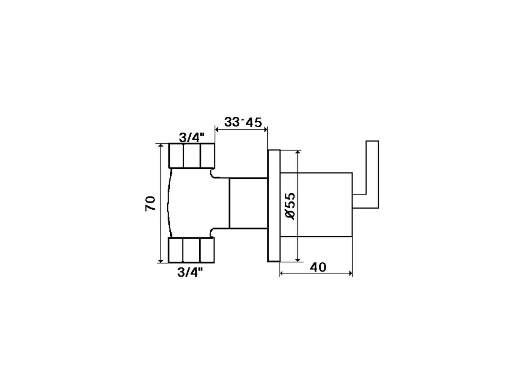 Смеситель для душа с одним отверстием rvb ARCH-00001901