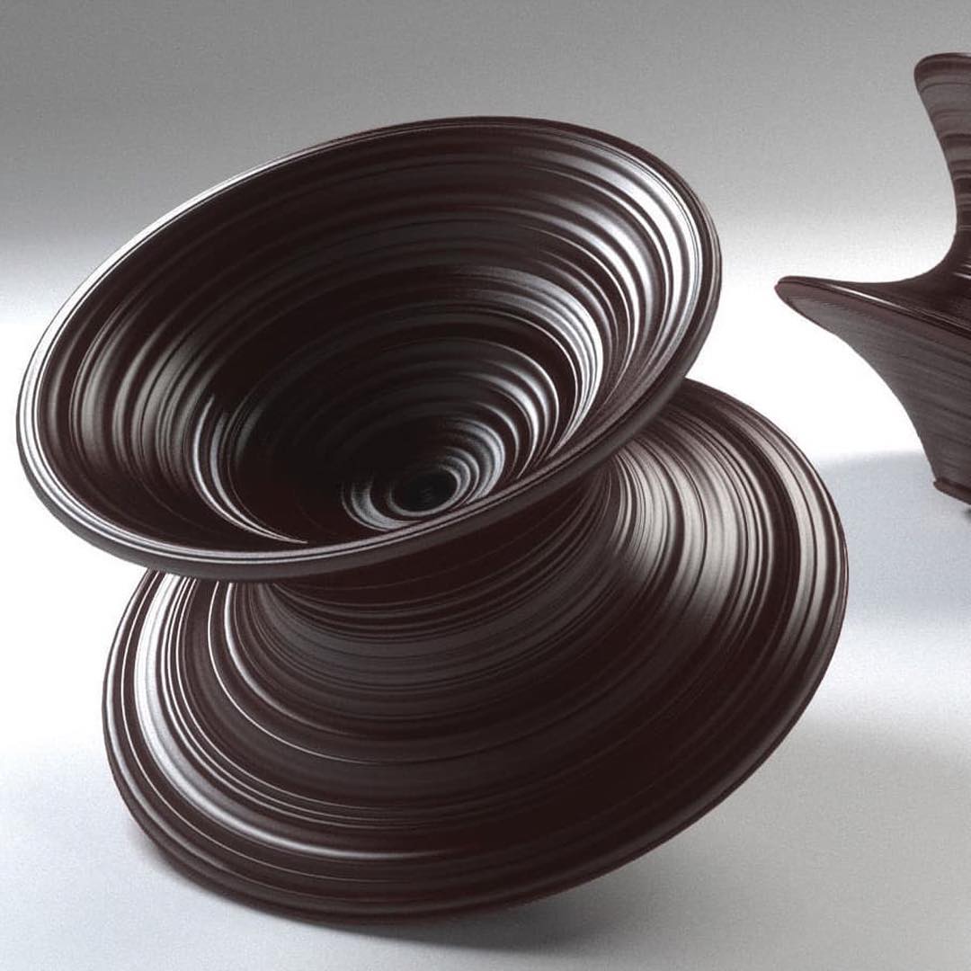 Magis Spun SD660 Стул вращающийся из полиэтилена. Цвет: Серый Темно-фиолетовый 1133 C 