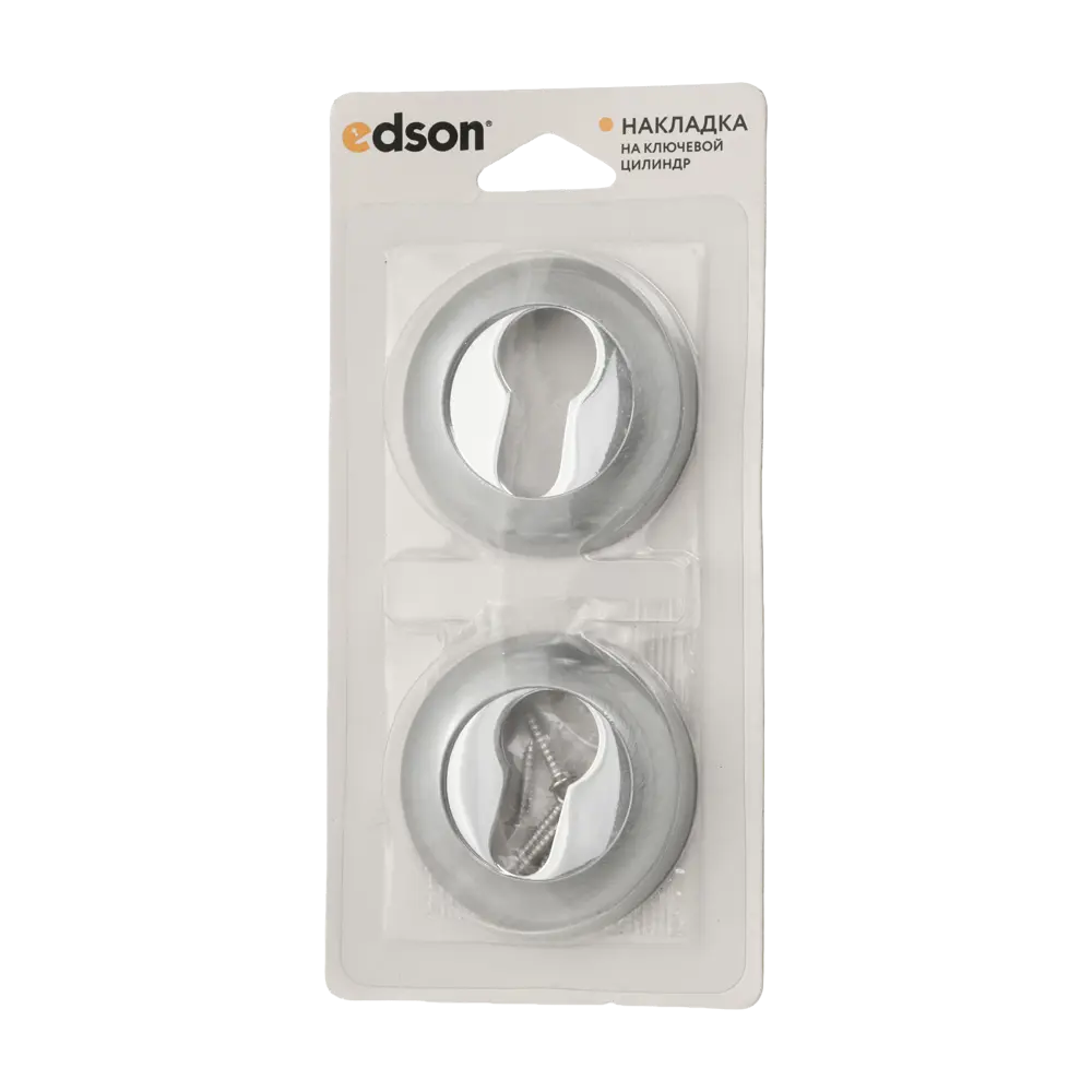Накладка на замочную скважину Edson EDS-SC-Z01 53.6 мм цвет хром STLM-2037765 - Вид №2