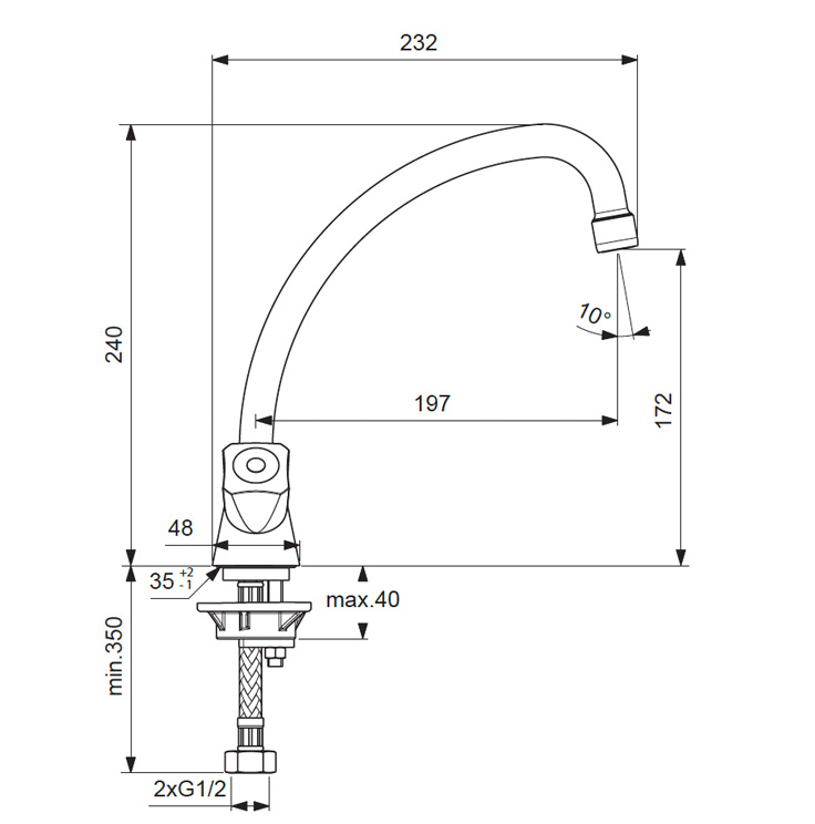BA231AA Смеситель для кухни VIDIMA PRACTIC - Вид №1
