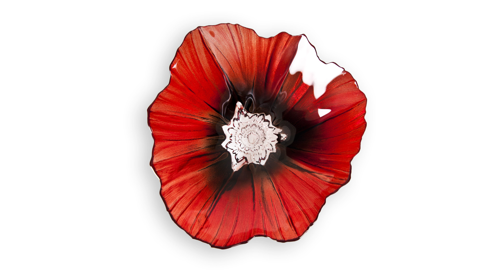 10663753 MALERAS Чаша "Мак", красно-чёрная, 190/60 мм  - Вид №1