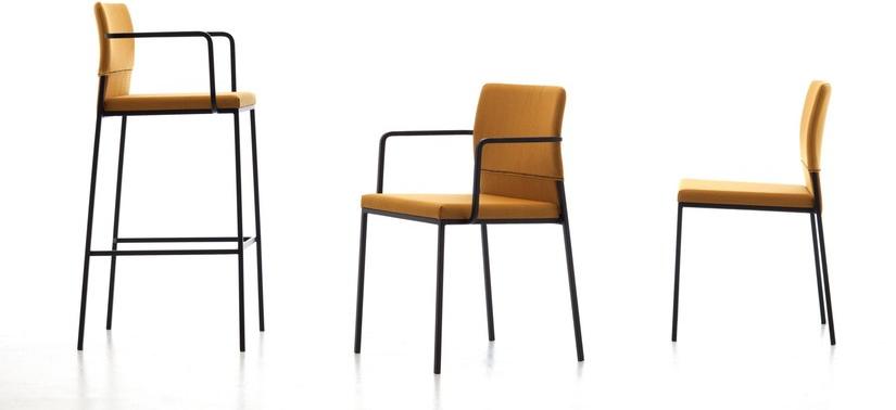 arrmet Стул с обивкой из ткани со спинкой Hat 889 - Вид №2