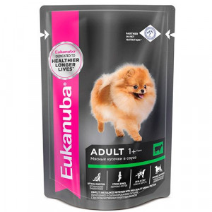 ПР0036747*24 Корм для собак говядина в соусе конс. пауч 100г (упаковка - 24 шт) Eukanuba