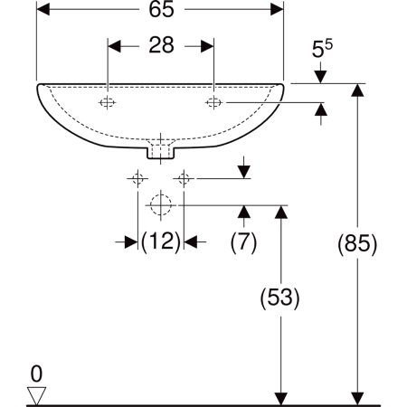 K91065000 Раковина Kolo Rekord Geberit  - Вид №11