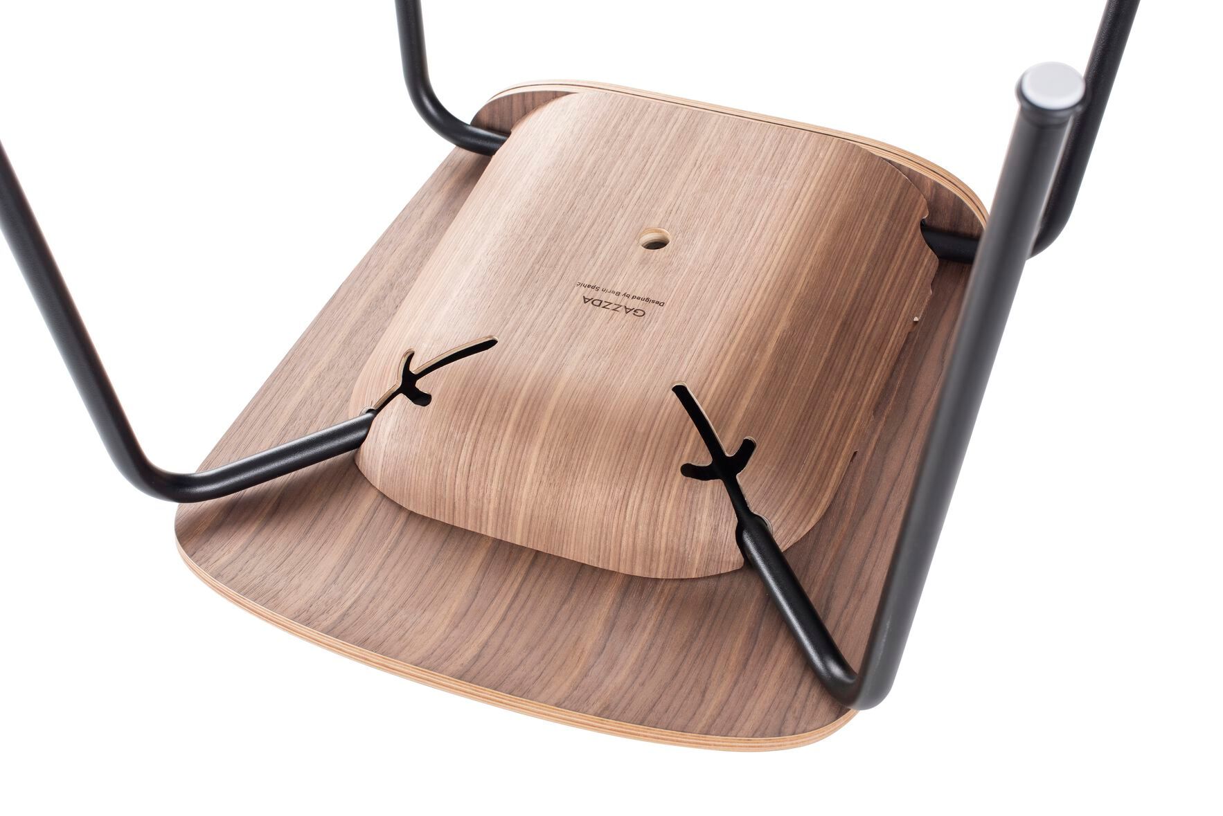 Штабелируемый стул из грецкого ореха с подлокотниками Gazzda Book ARCH-00126870 - Вид №5