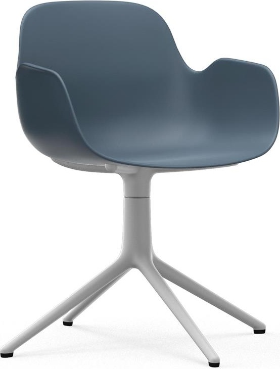 606123 Кресло Swivel 4L White Alu Blue Normann Copenhagen Form