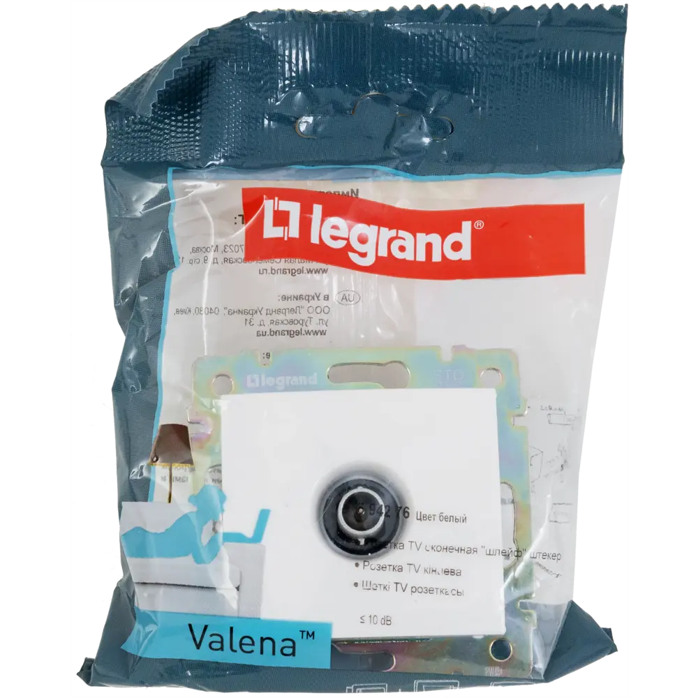 Оконечная ТВ-розетка Legrand Valena Classic белая для шлейфового подключения 10321895 STLM-0000433 - Вид №6