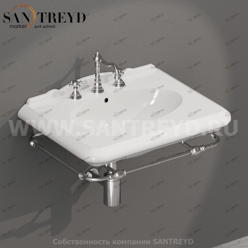 PAPC28 Полотенцедержатель на раковину 75 см хромированный Globo Paestum Италия Ceramica Globo