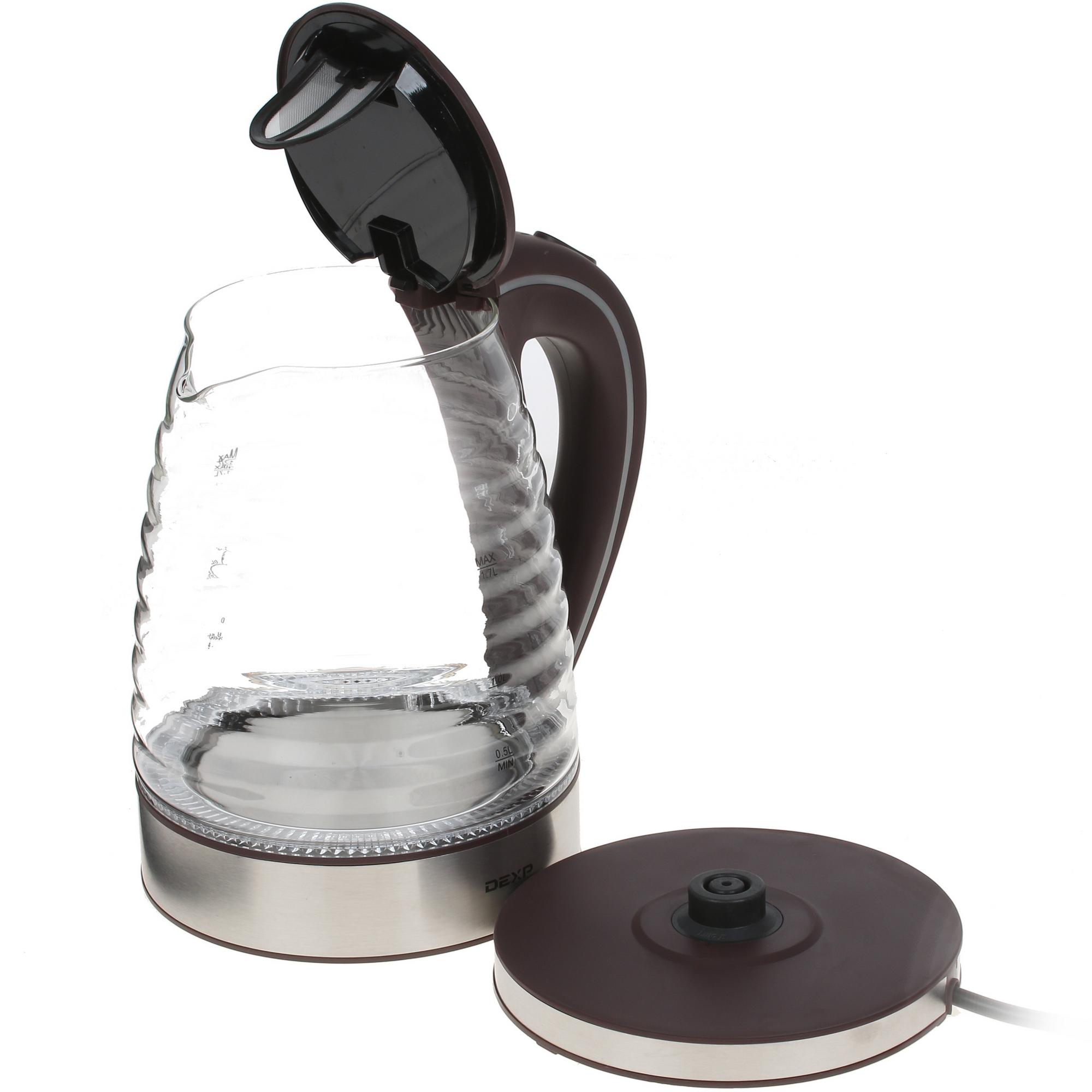 1234295 Электрочайник DEXP KG-1700 Wave коричневый STDN-0091645 - Вид №4