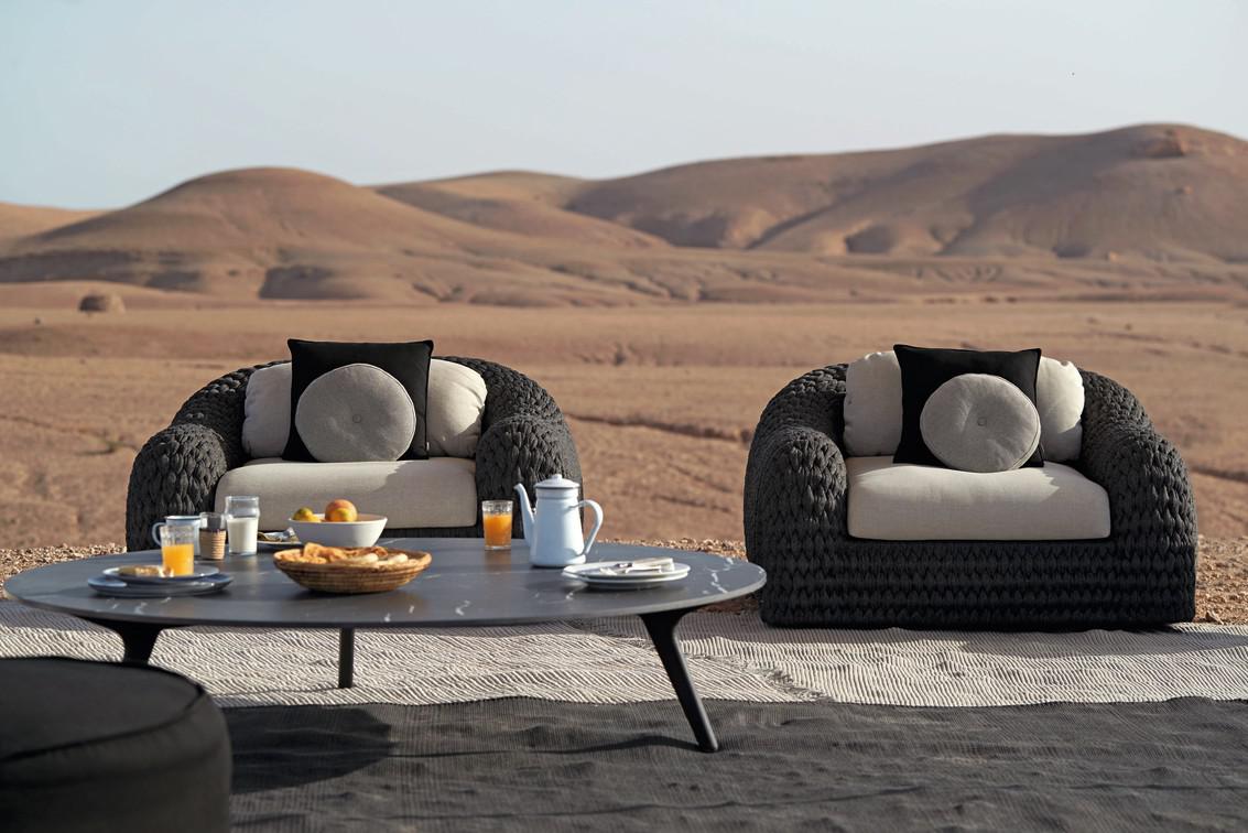 MNST987 Журнальные столики teak nero ⌀148см Manutti Torsa - Вид №12