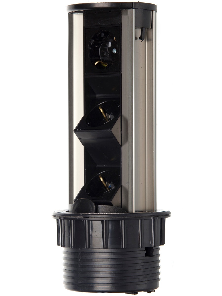 Блок электрических розеток Solo 12004 Black NAVAKO 