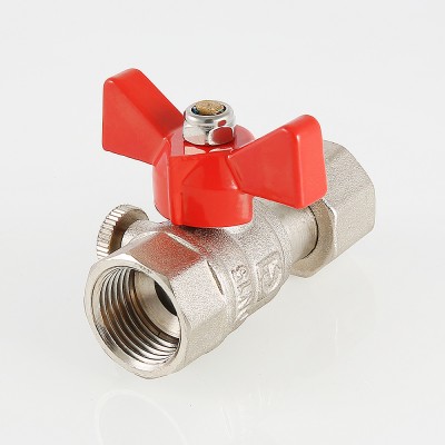 VT.807.N.0402 Кран шаровой для подключения манометра Valtec 1/2" x 1/4"  - Вид №3