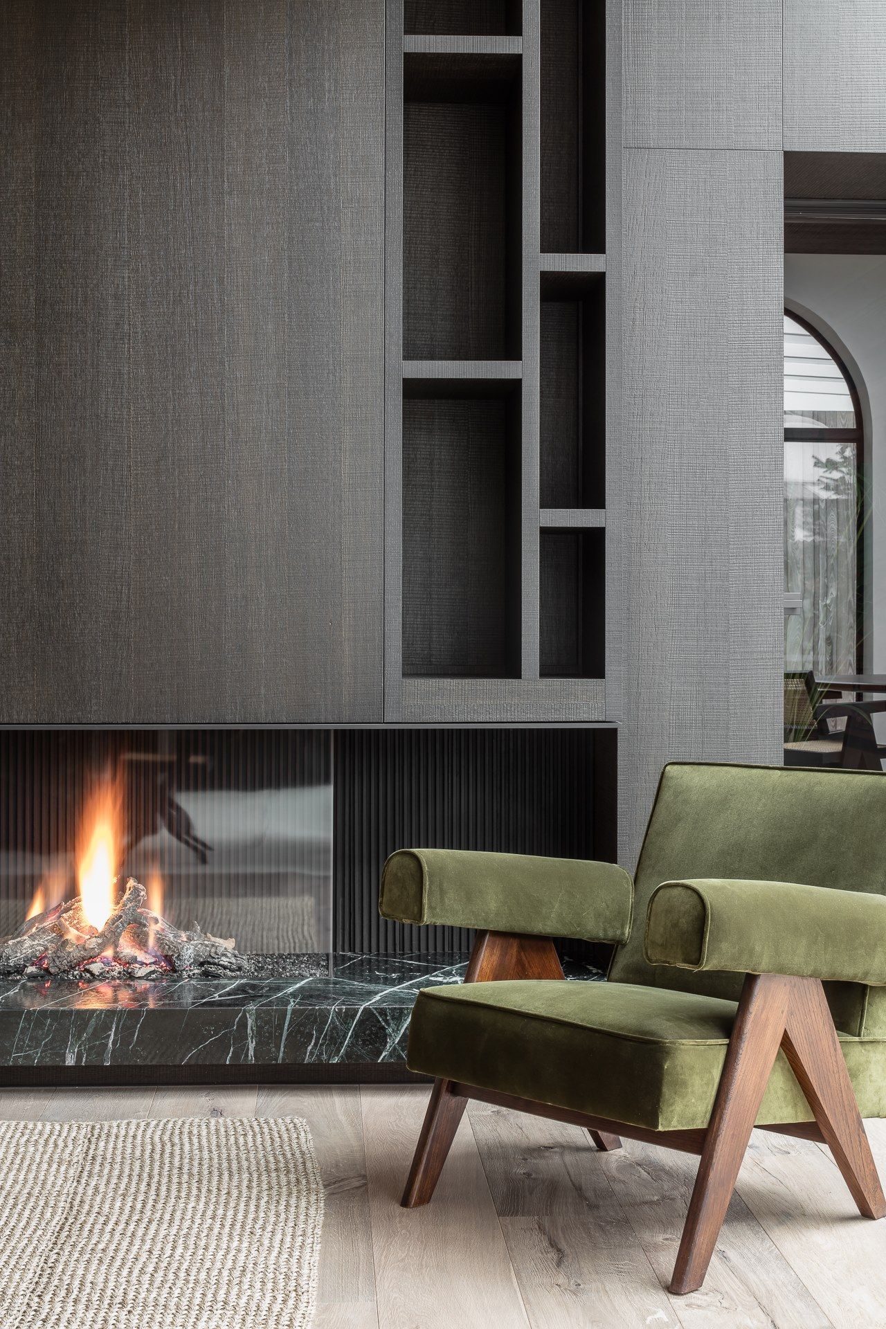 Газовый тройной фасадный камин Metalfire ARCH-00100815 - Вид №1