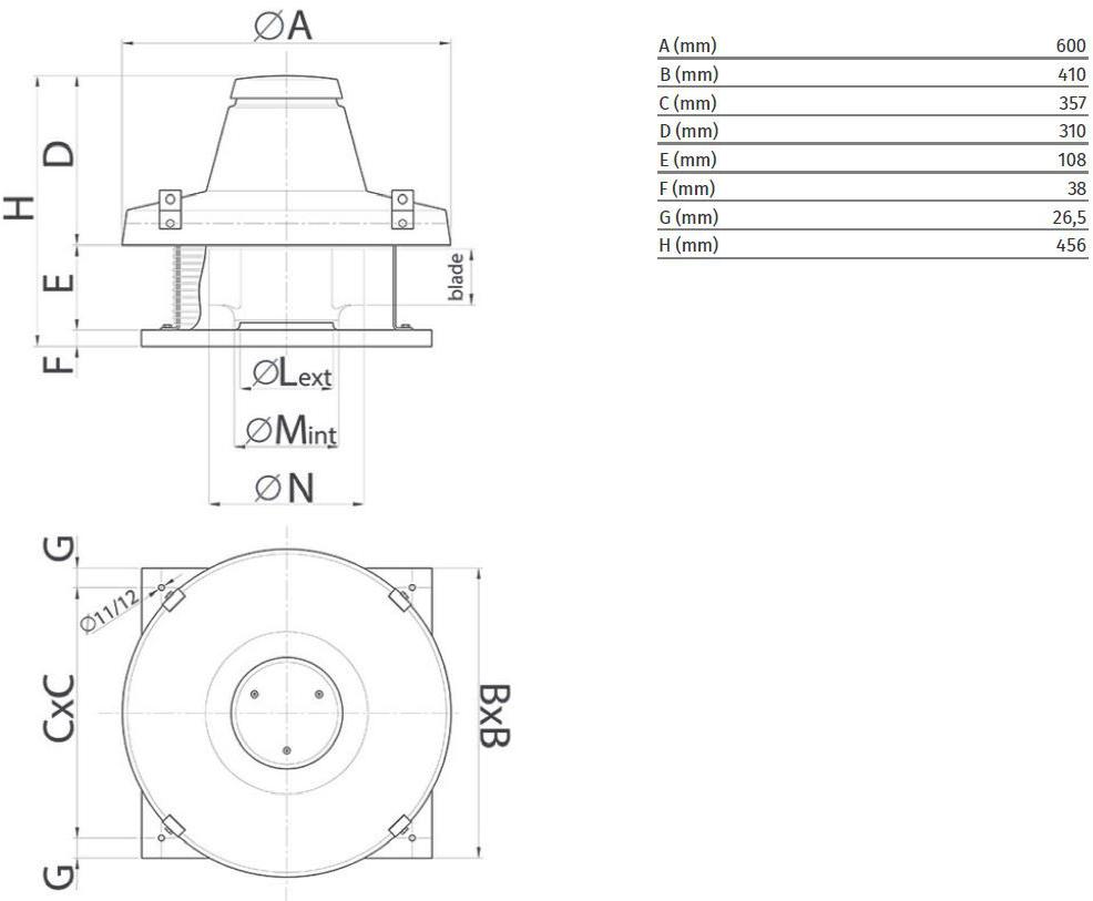 Vortice Центробежный потолочный вентилятор с радиальным выпуском Torrette tr-e 15155 - Вид №1