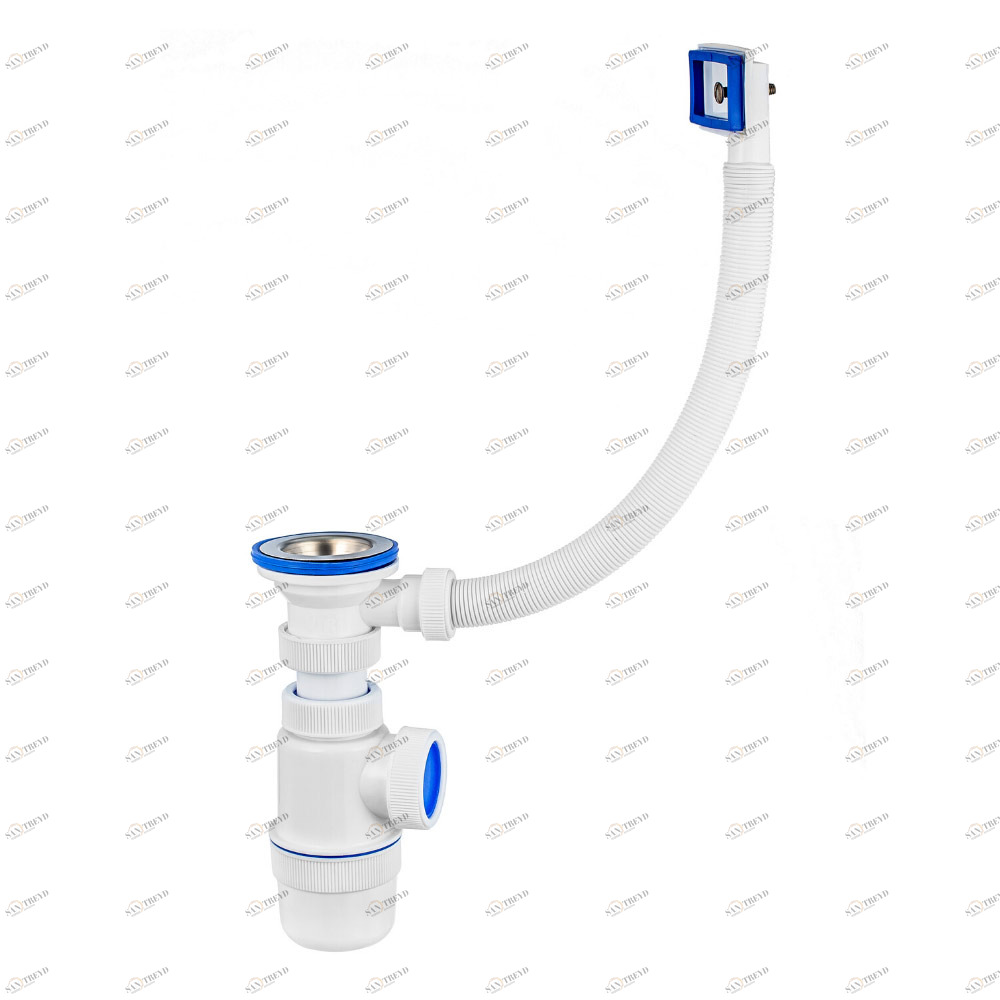 Сифон "Элит" (30986150)  с нерж.чашкой д.70мм и переливом (1 1/2"-д.40) 30986150 Santreyd 