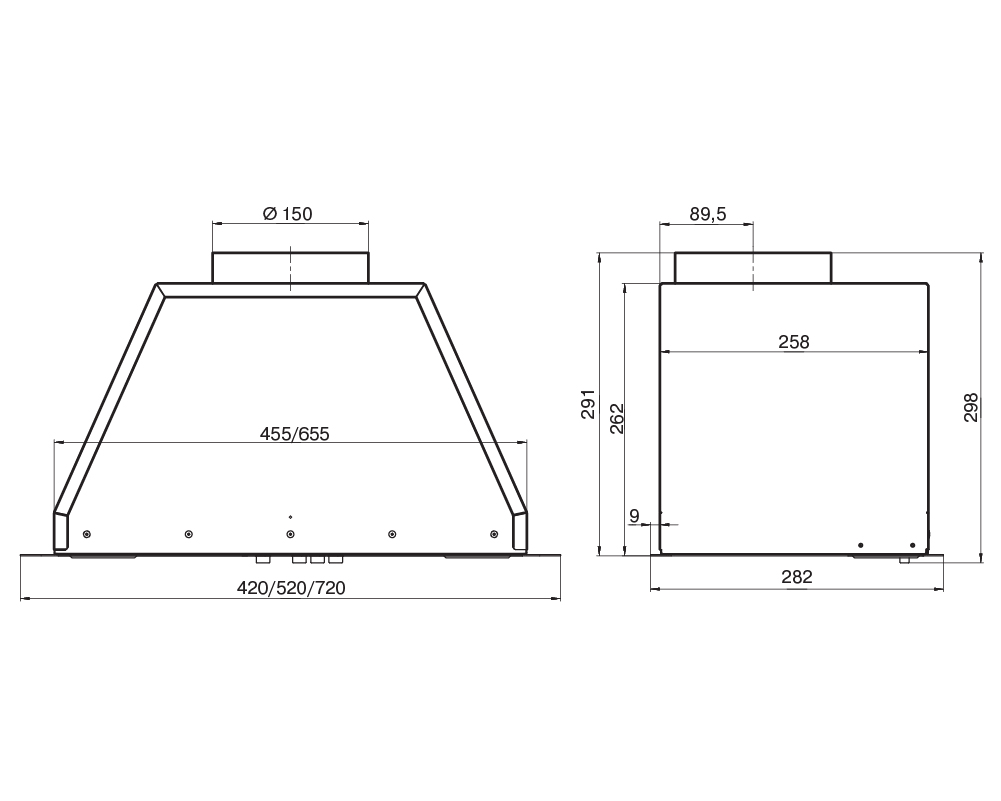 5356921 Вытяжка полновстраиваемая ELIKOR Flat 52П-650-К3Д бежевый STDN-0049630 - Вид №8