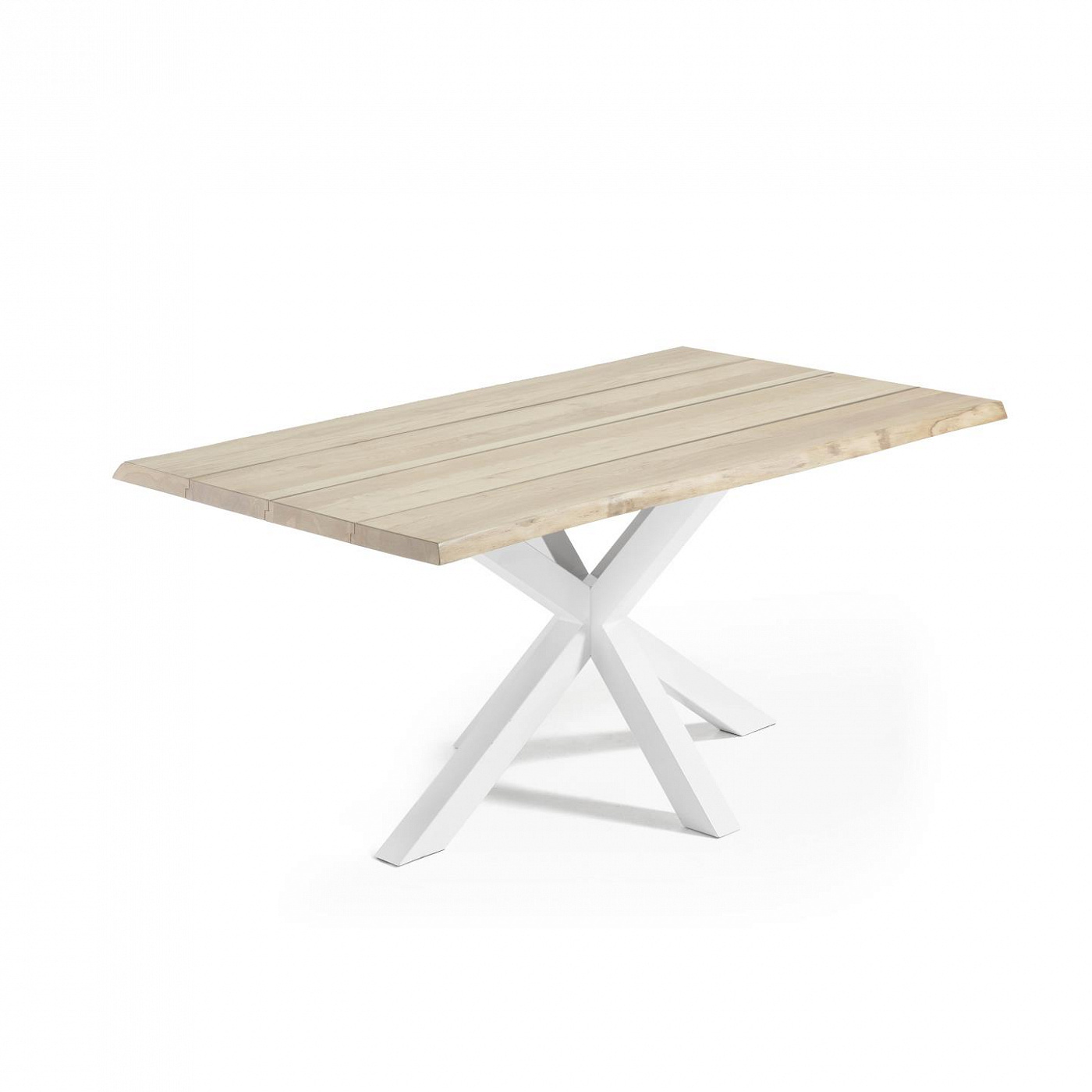 058192 Обеденный cтол Arya 160x90 белый отбеленный дуб La Forma Argo - Вид №1