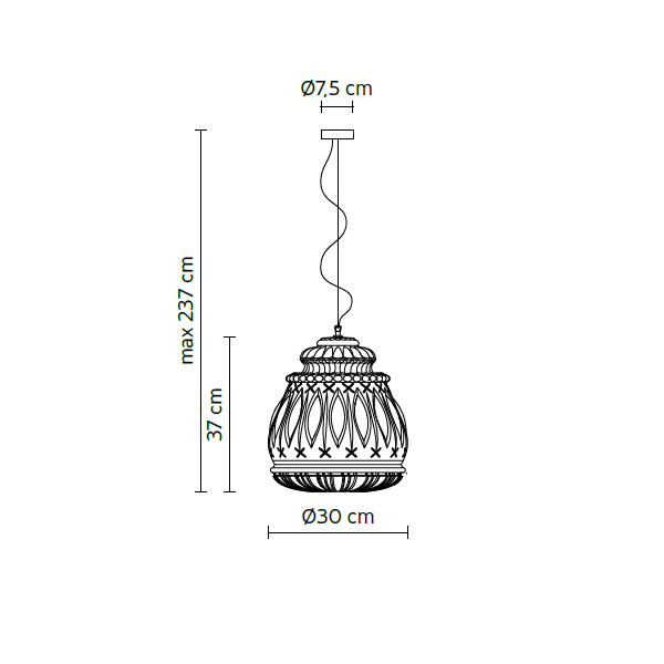Подвесной светильник Ginger 37 Yellow от Karman KARMAN ДИЗАЙНЕРСКИЕ 243978 Янтарный  - Вид №4