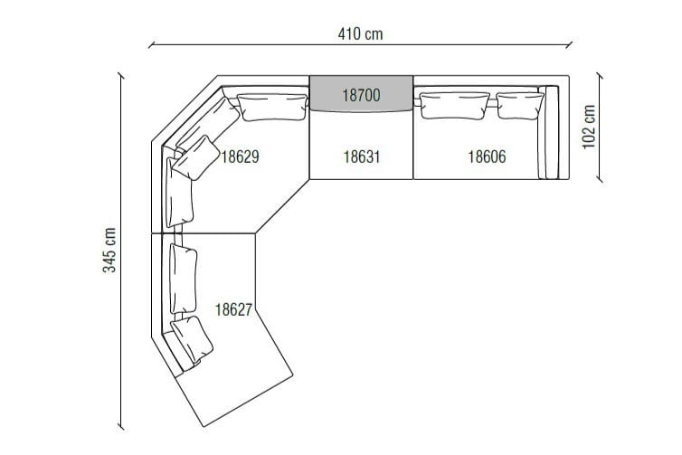 Ткань диван Frigerio ARNÈ ARCH-00051302 - Вид №9