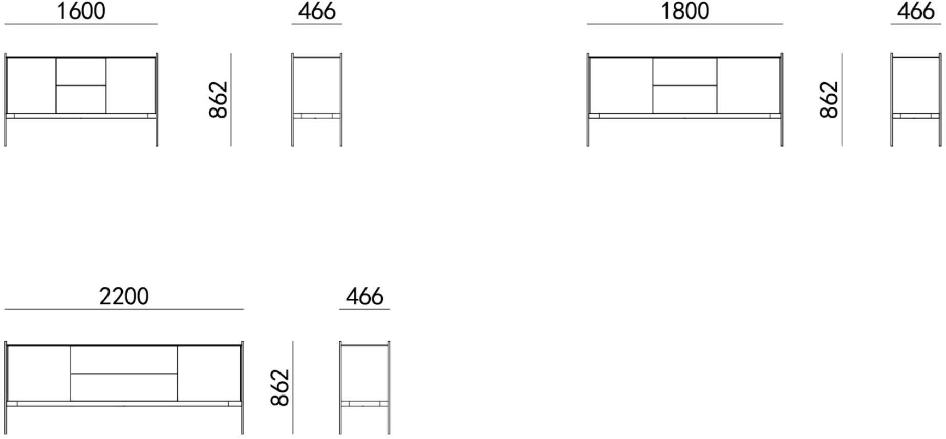 HC28 Cosmo Комод из дерева с ящиками Lonja 51c003 - Вид №1