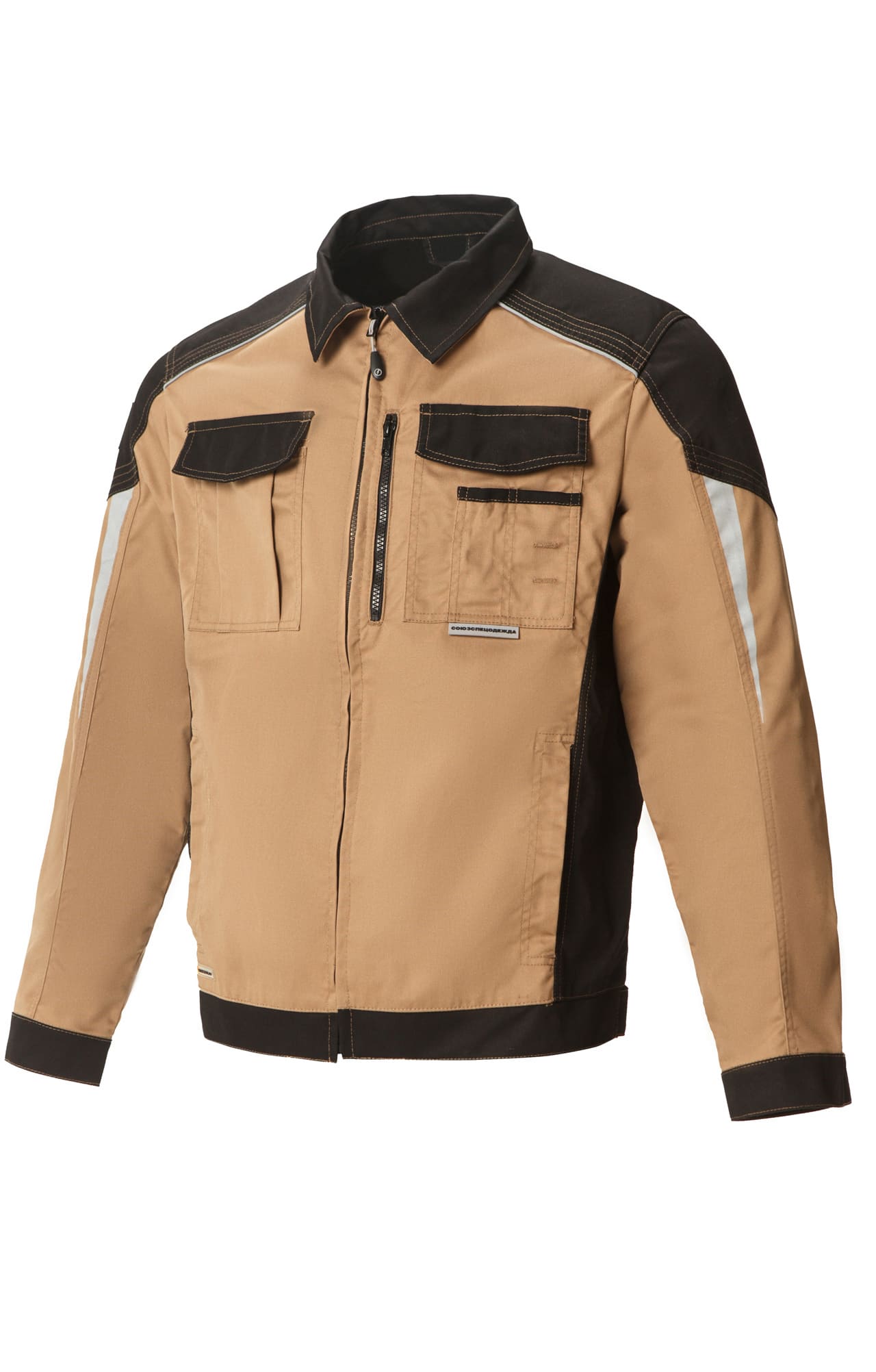 64635 Костюм  NEW 2 бежевый с черным STATUS  Летняя спецодежда  размер 60-62/170-176  - Вид №1