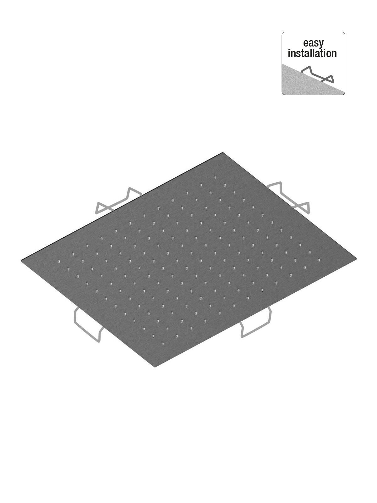 Квадратная потолочная душевая головка с системой защиты от накипи Rubinetterie Frattini душевые ARCH-00113030 - Вид №4