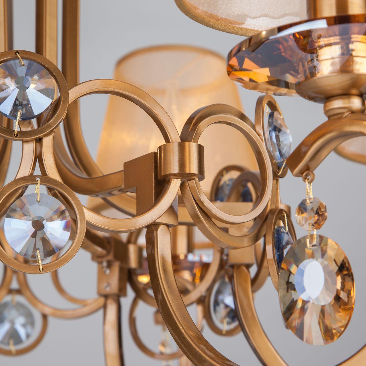 Подвесная люстра Bogates Granta 292/6 Strotskis BOGATES ДИЗАЙНЕРСКИЕ, GRANTA 187531 Золотой  - Вид №1