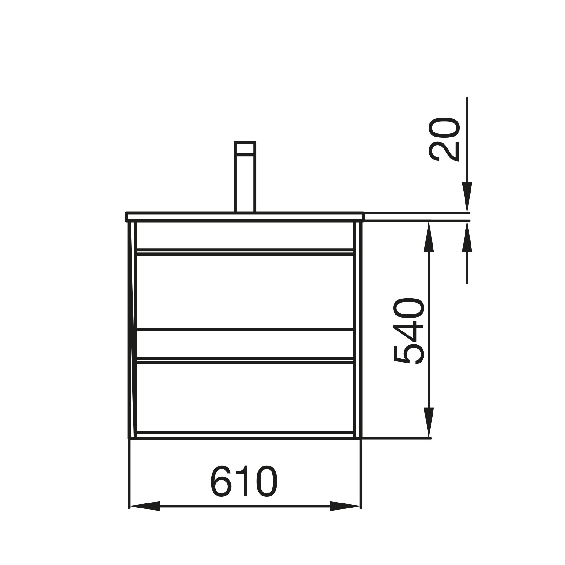 84937 SALGAR Мебель для умывальника ATTILA 600 2 ящика БЕЛЫЙ ГЛЯНЕЦ + Раковина Глянцевый белый - Вид №3