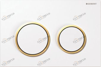 115.085.KK.1 клавиша смыва OMEGA20 (бел, зол, бел) Santreyd 