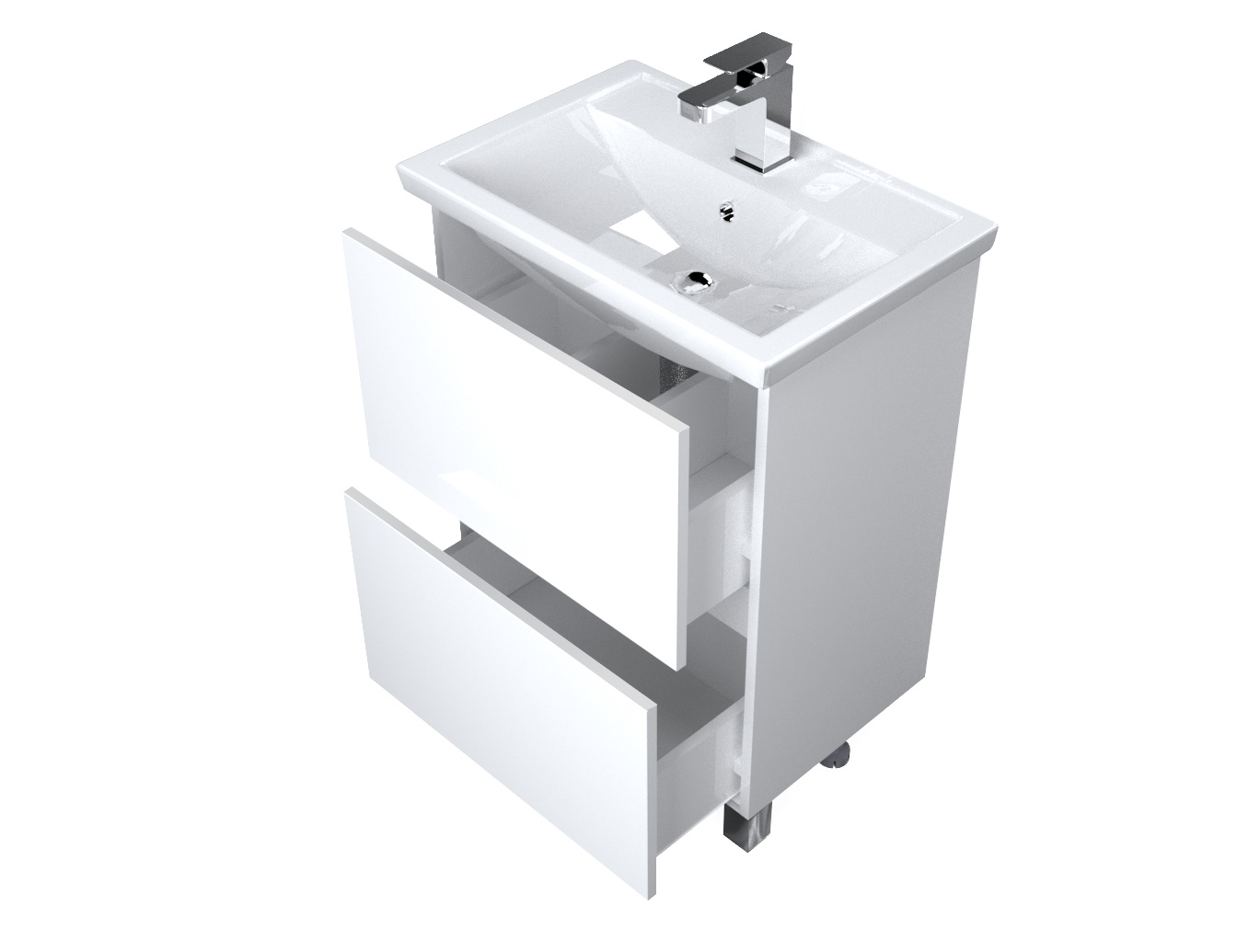 У76054 Тумба Aris 70Н 2я. Белый глянец 1 Marka ARIS