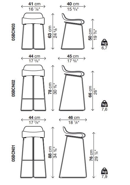 Табурет из синтетического материала Kristalia BCN ARCH-00134972 - Вид №13