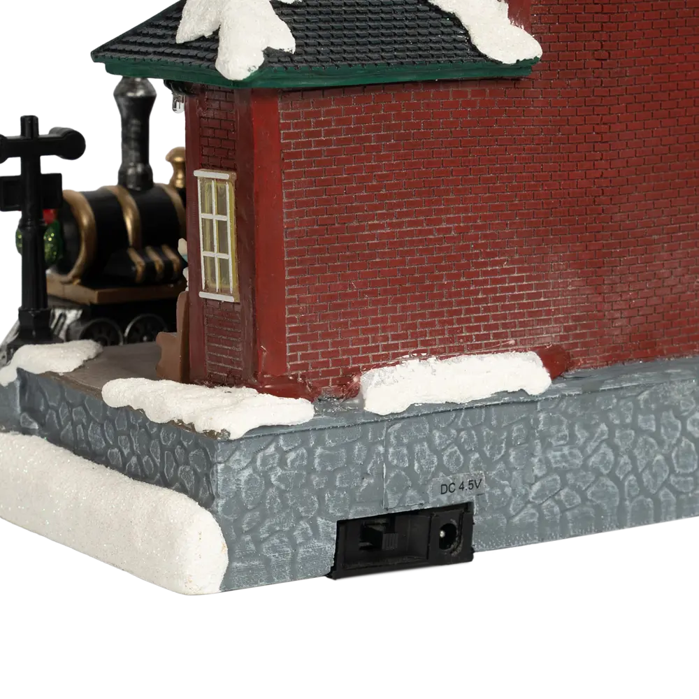 89368025 Декоративная фигура Вокзал с поездом пластик STLM-1348647 Santreyd Christmas - Вид №5