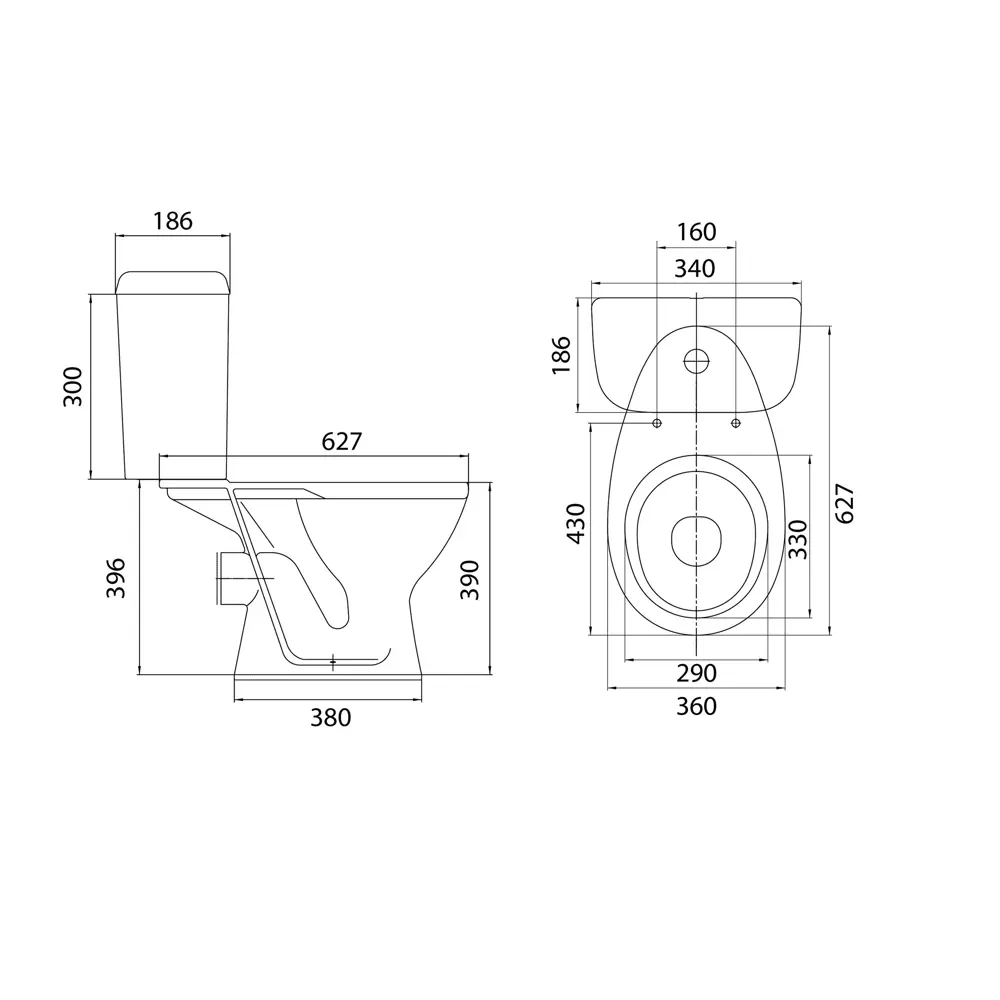 Унитаз-компакт Santeri Pro горизонтальный выпуск двойной слив STLM-2145858 - Вид №6