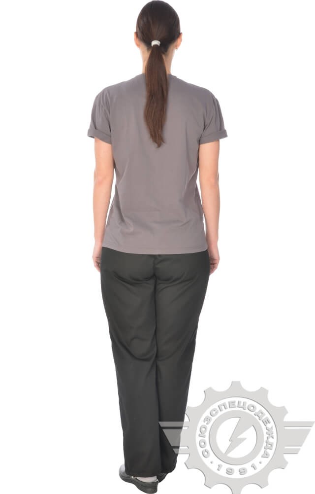 4958092 Футболка темно-серая  Одежда для официантов  размер L (48-50) Спецодежда  - Вид №11