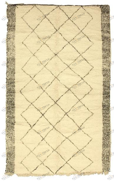 AFOLKI Прямоугольный шерстяной коврик с геометрическими мотивами Beni ourain Taa1073be