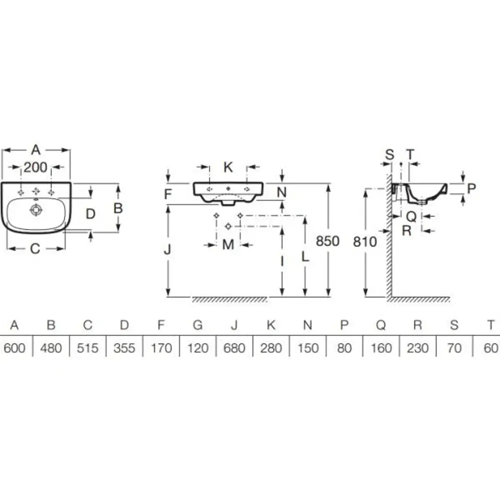 Раковина врезная Roca Debba Unik 60x36 см 82634366 STLM-2163086 - Вид №3
