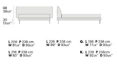 Кровать с мягким изголовьем Bolzan Marty ARCH-00116773 - Вид №15