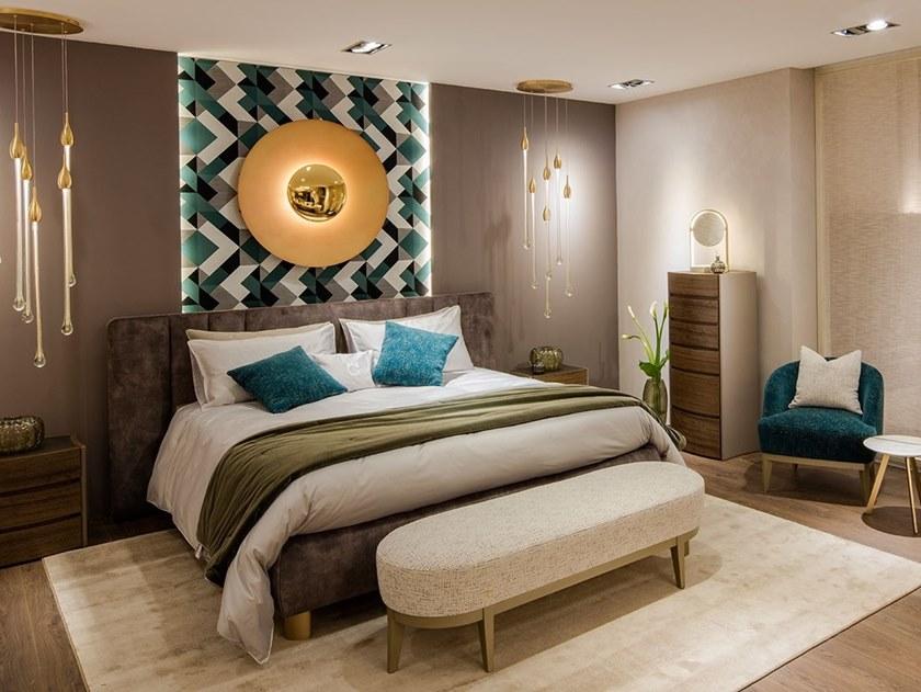 Paolo Castelli Кровать из ткани с высоким изголовьем sun-id-1417225 - Вид №1