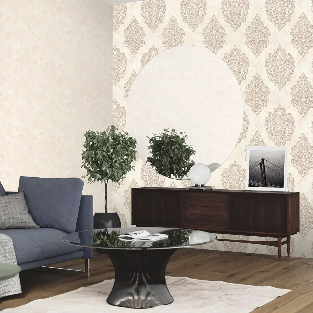 Обои флизелиновые Euro Decor Antique светло-бежевые 1.06 м 7140-16 83558676 STLM-2096735 - Вид №3