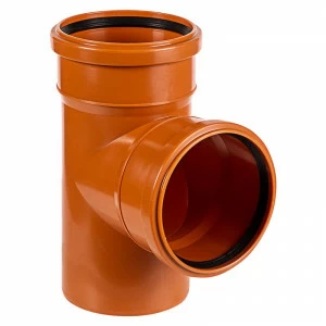 Тройник наружный ПП 110х110х87° рыжий