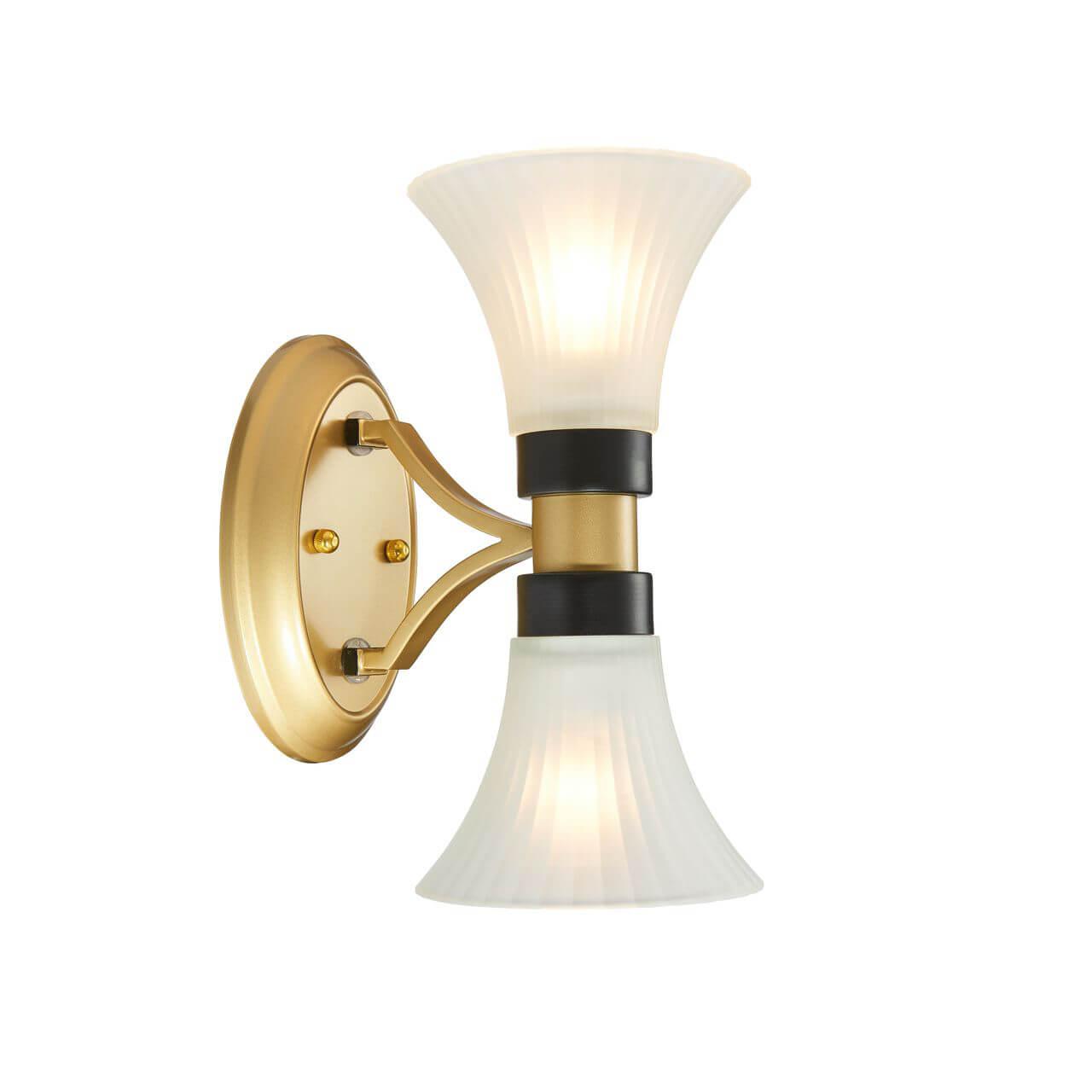 Бра со стеклянным плафоном на 2 лампы золотое Cornu 2549-2W FAVOURITE CORNU 00-3931644 Белый;золото  - Вид №2